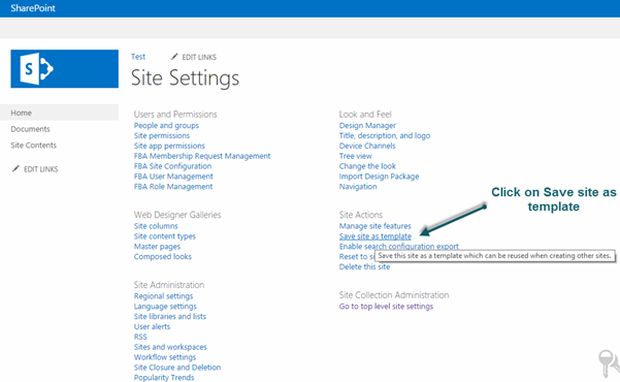 Create new team site